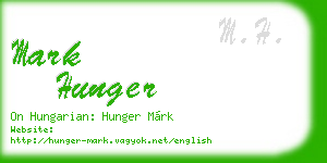 mark hunger business card